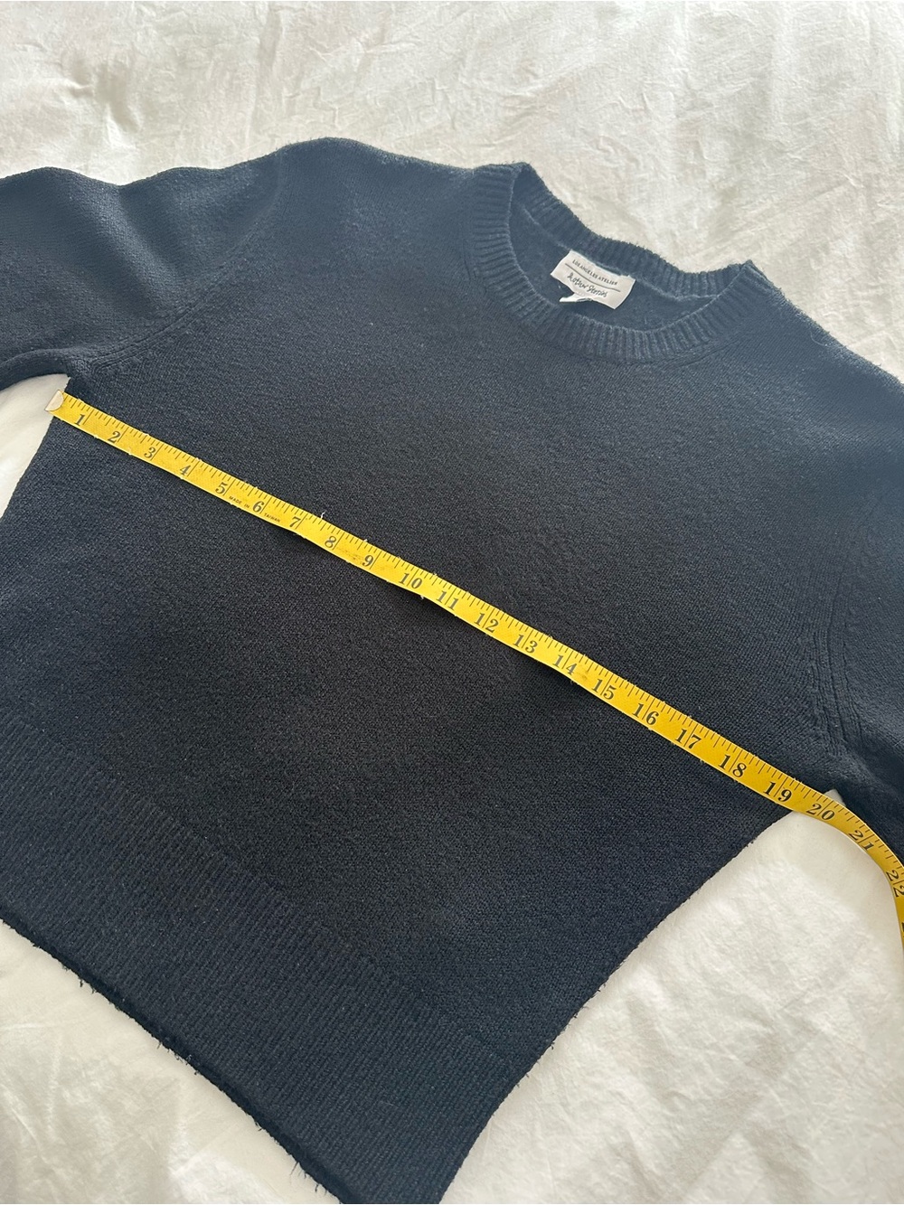 & Other Stories Black Crewneck Sweater with Balloon Sleeves size small - Picture 8 of 12